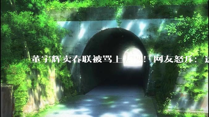 董宇辉卖春联被骂上热搜！网友怒斥：这种钱你也赚_直播间_顶流_谷贱伤农