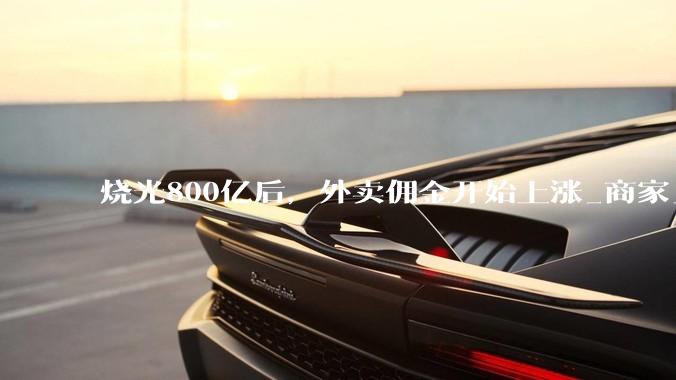 烧光800亿后，外卖佣金开始上涨_商家_大战_平台